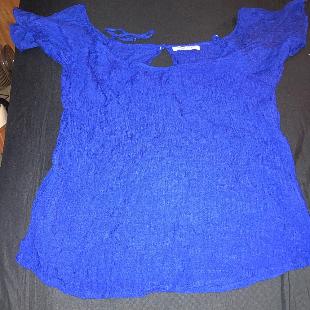 Royal Blue OTS Blouse